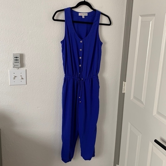 Guess Royal Blue Sleeveless Jumpsuit - Picture 2 of 12